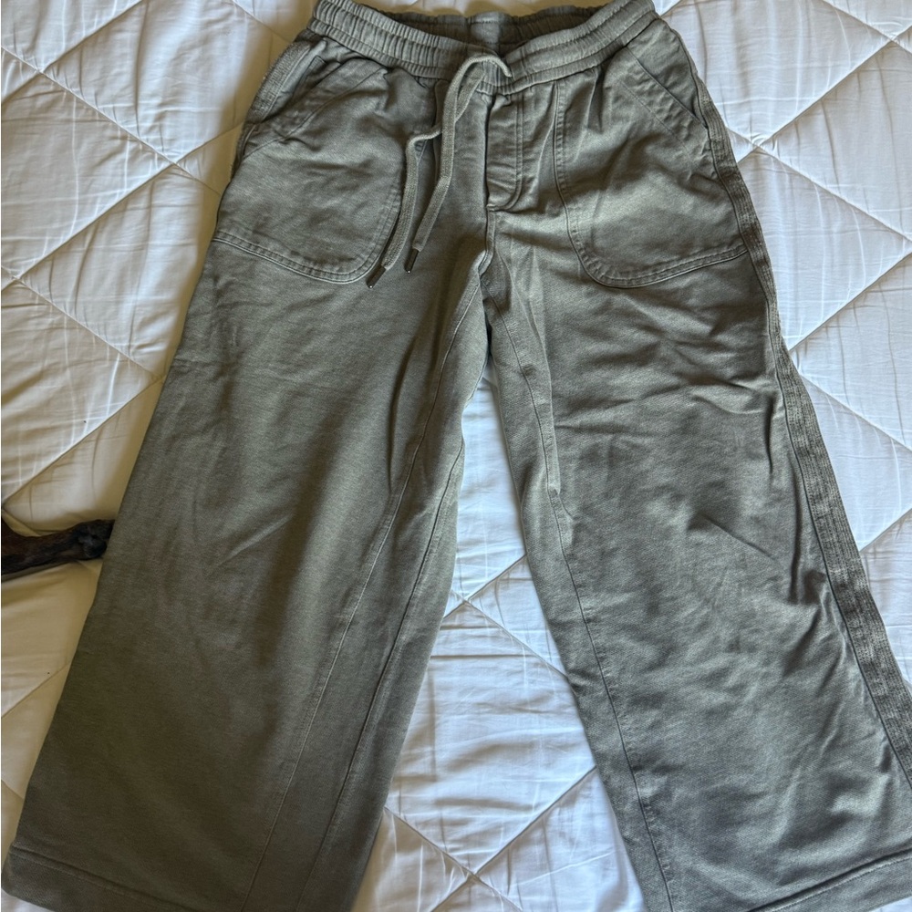 Athleta Olive Green Wide-Leg Pants